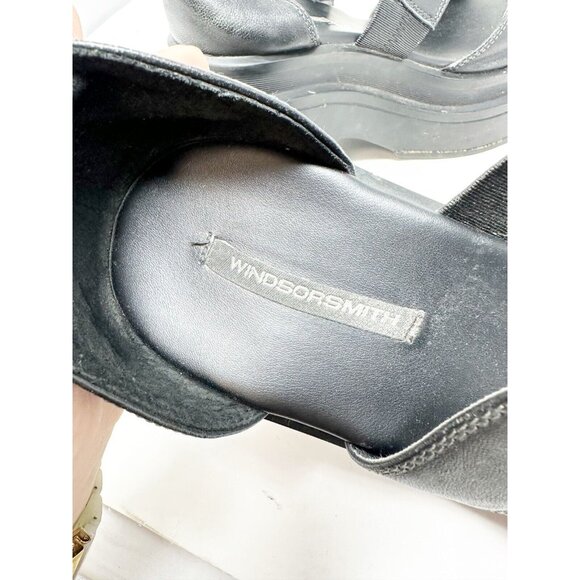 Windsor Smith Match Leather Sandals Chunky Platform Heels Ankle Strap Size 10 - Picture 4 of 9